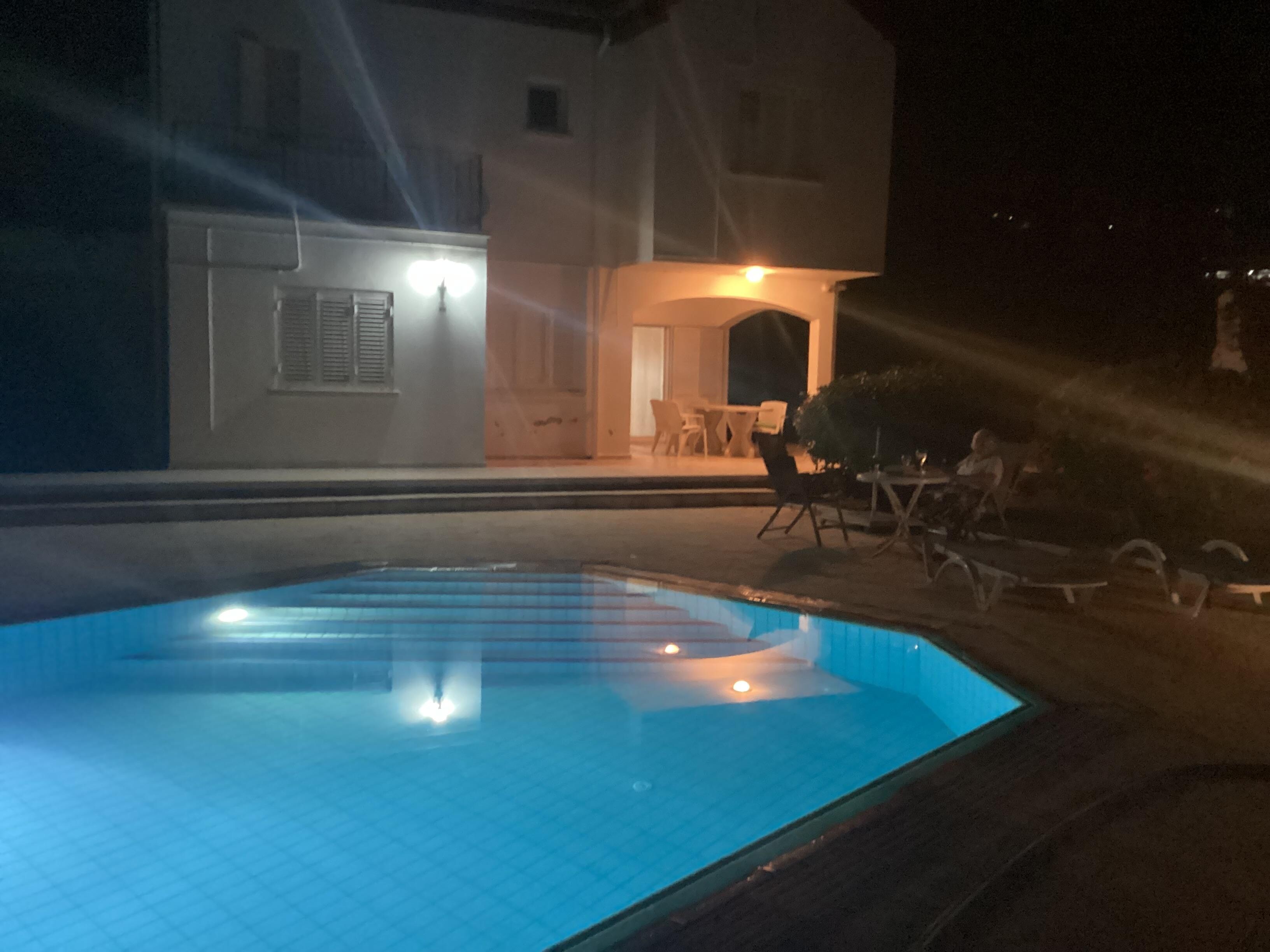 Pool at night