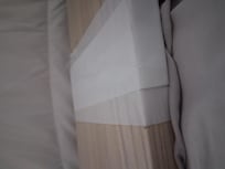 Middle of bed taped from break