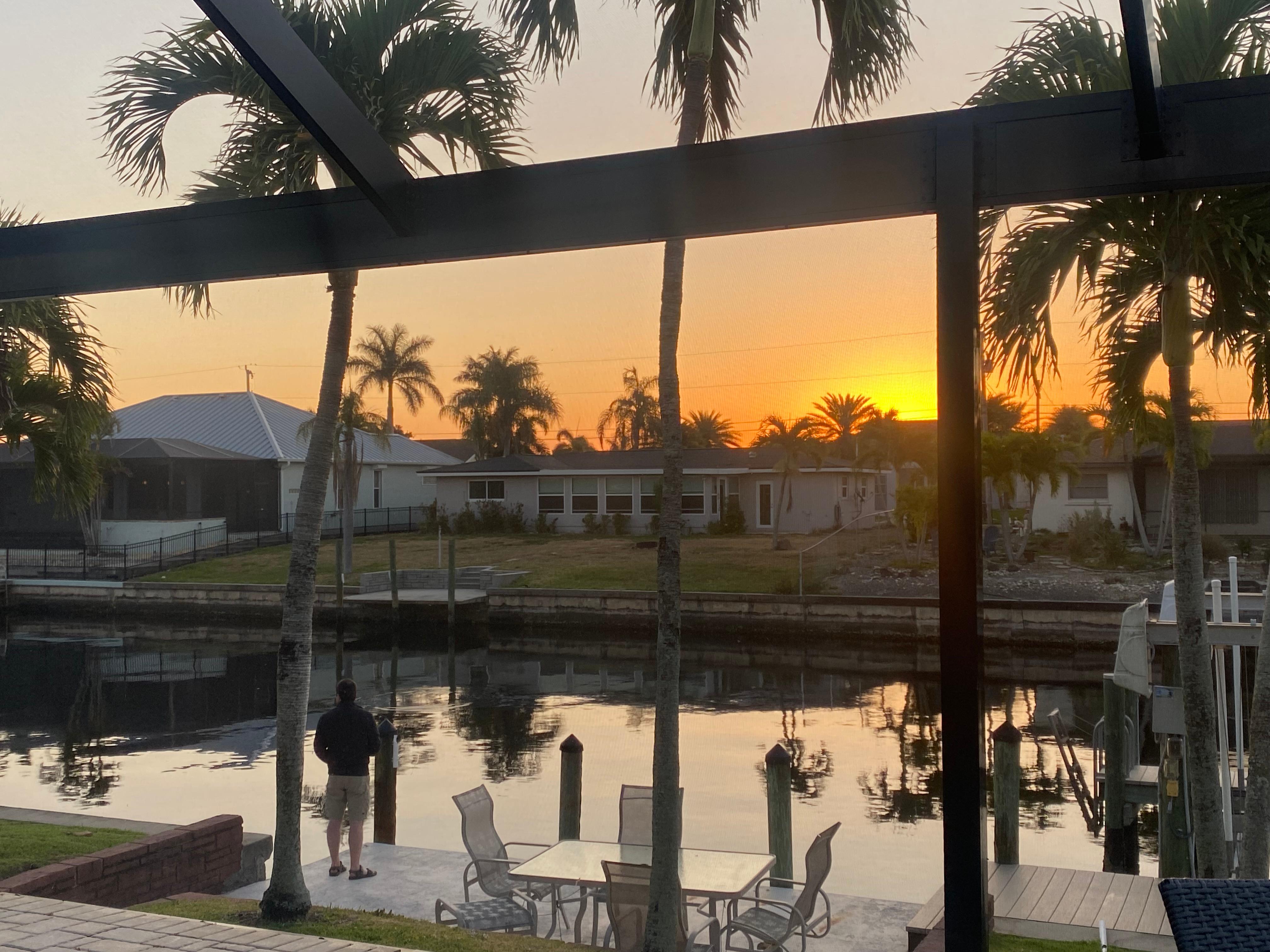 Sunrise from the lanai. 