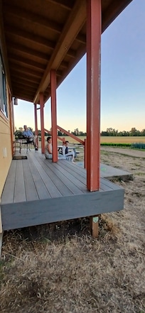 Looking north from the nice sitting area on the porch