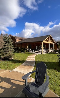 View of house from fire pit