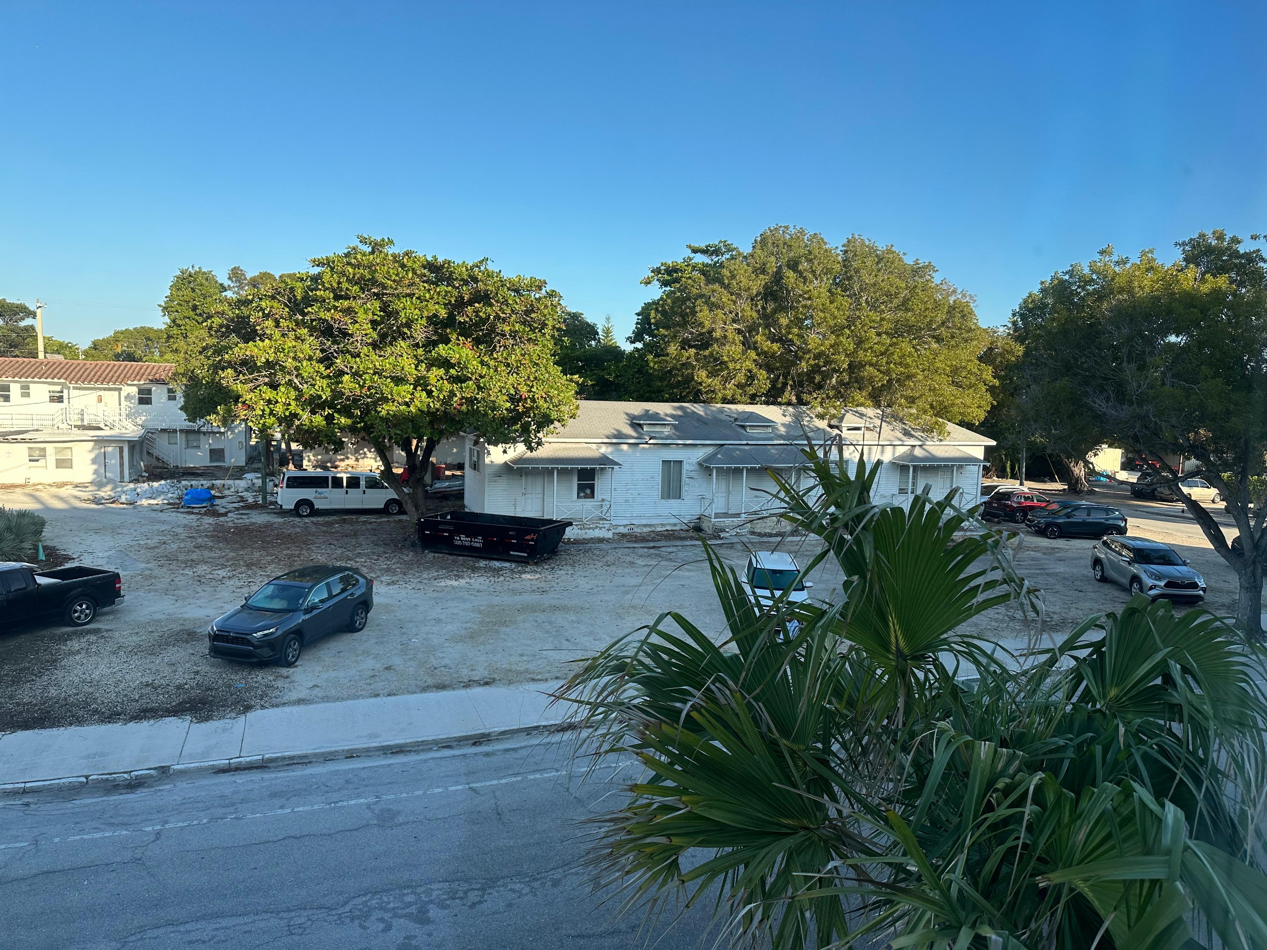 View of the parking lot