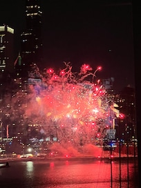 New Year’s Eve fireworks view from the King corner room # 3431