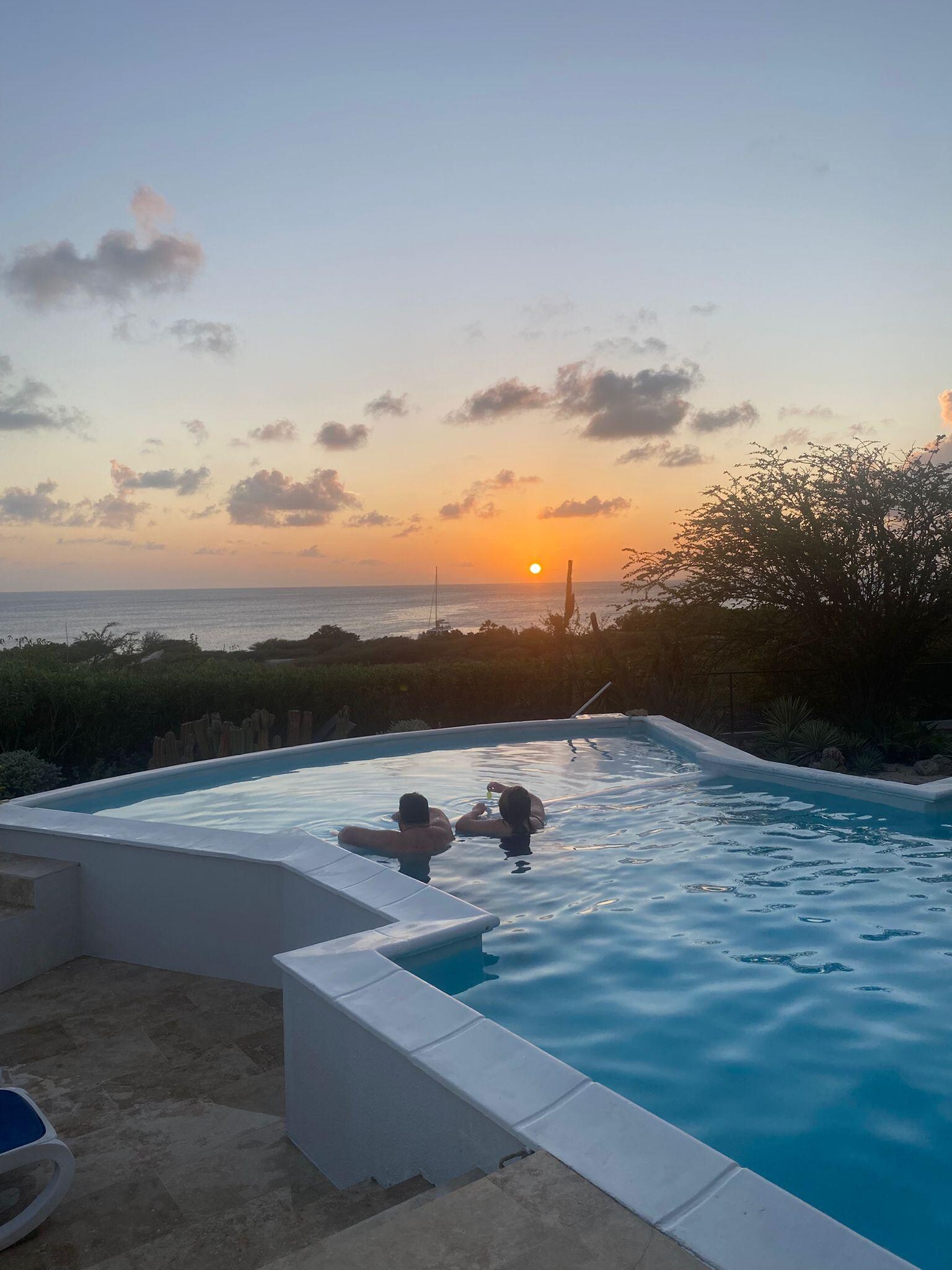Sunsets from the pool