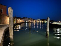 Murano at night, very peaceful and picturesque.