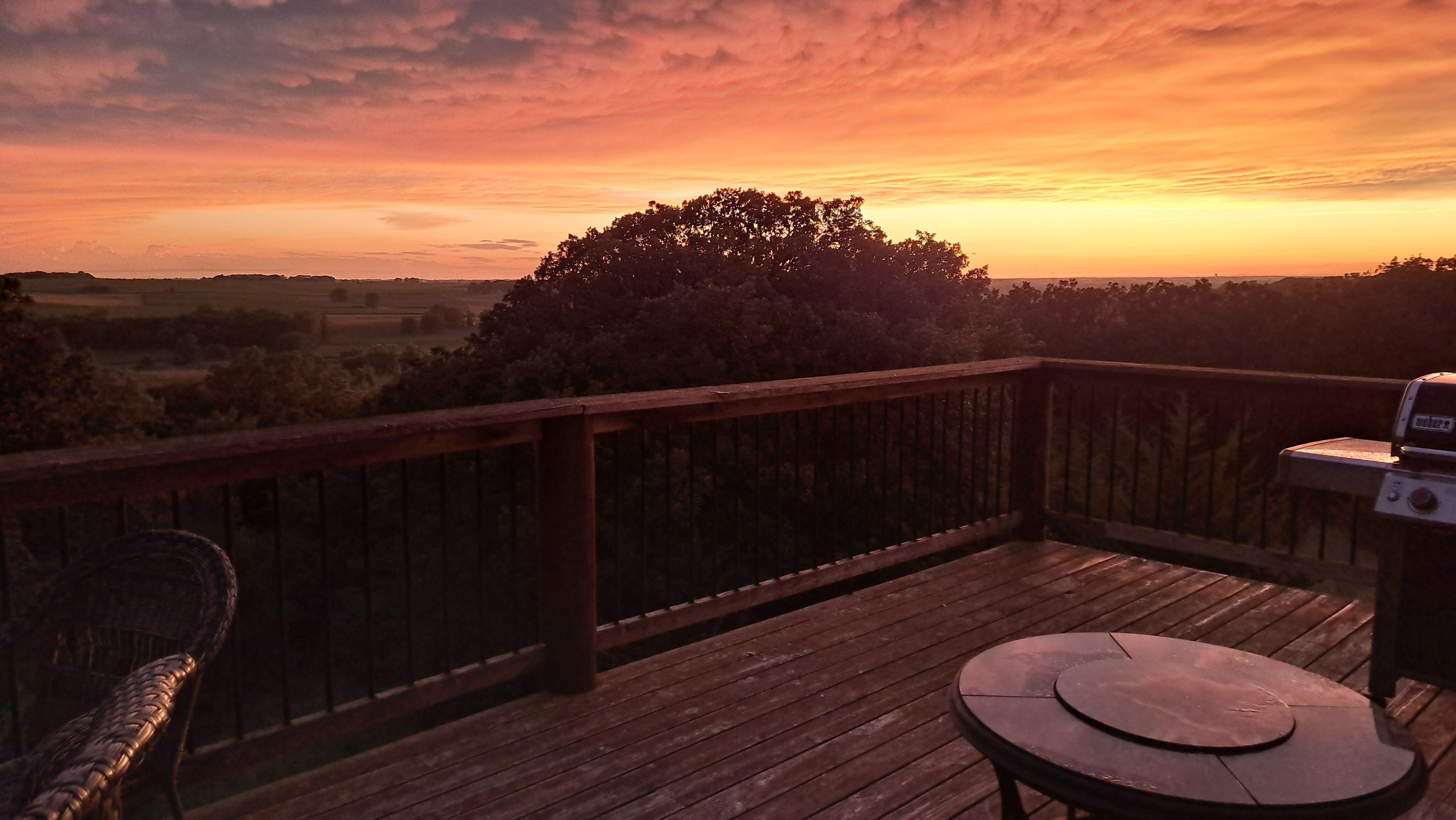 Sunset on the deck