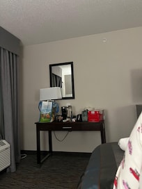 Where the desk chair should be.