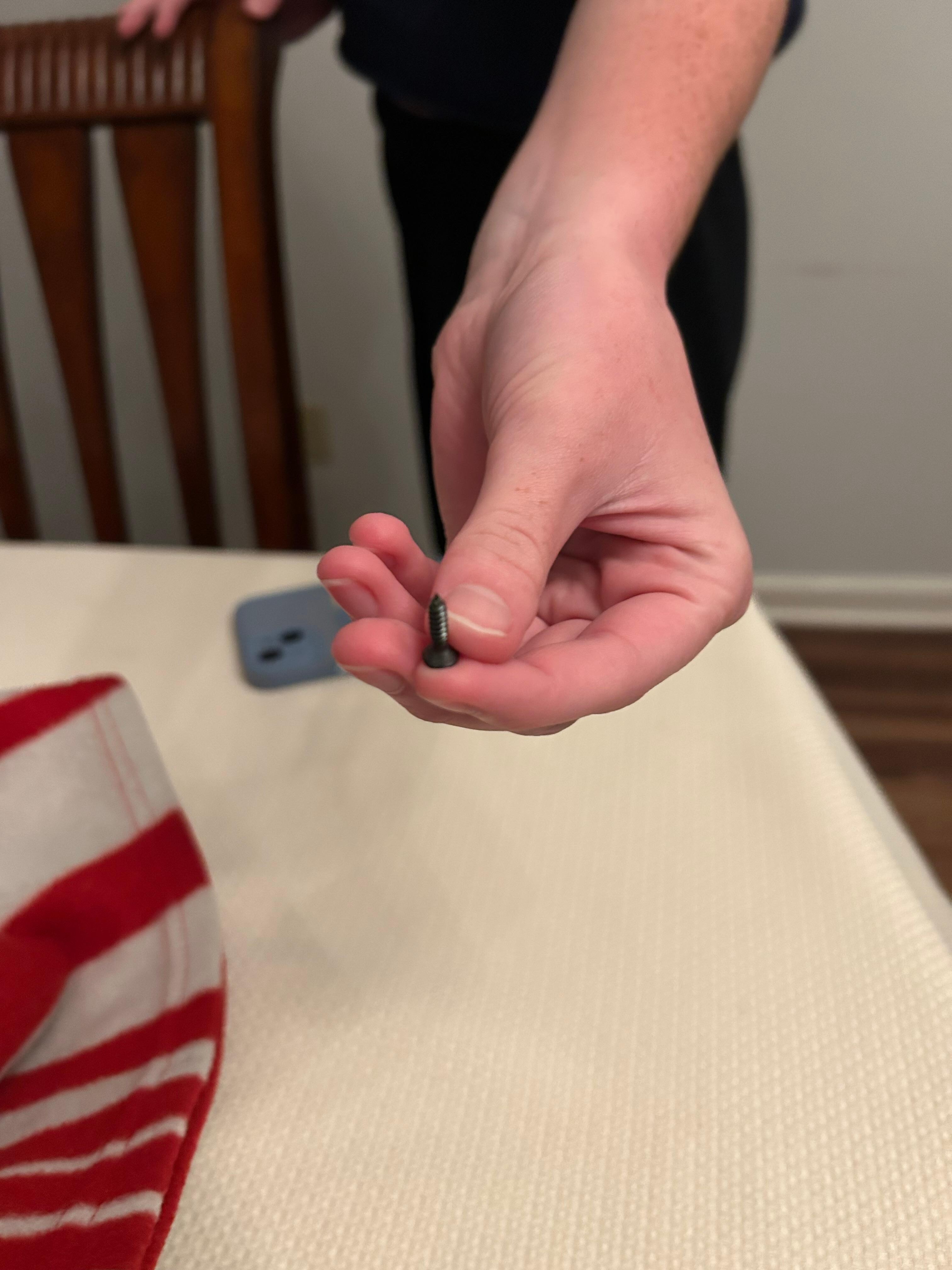 Nail found in ground facing straight up