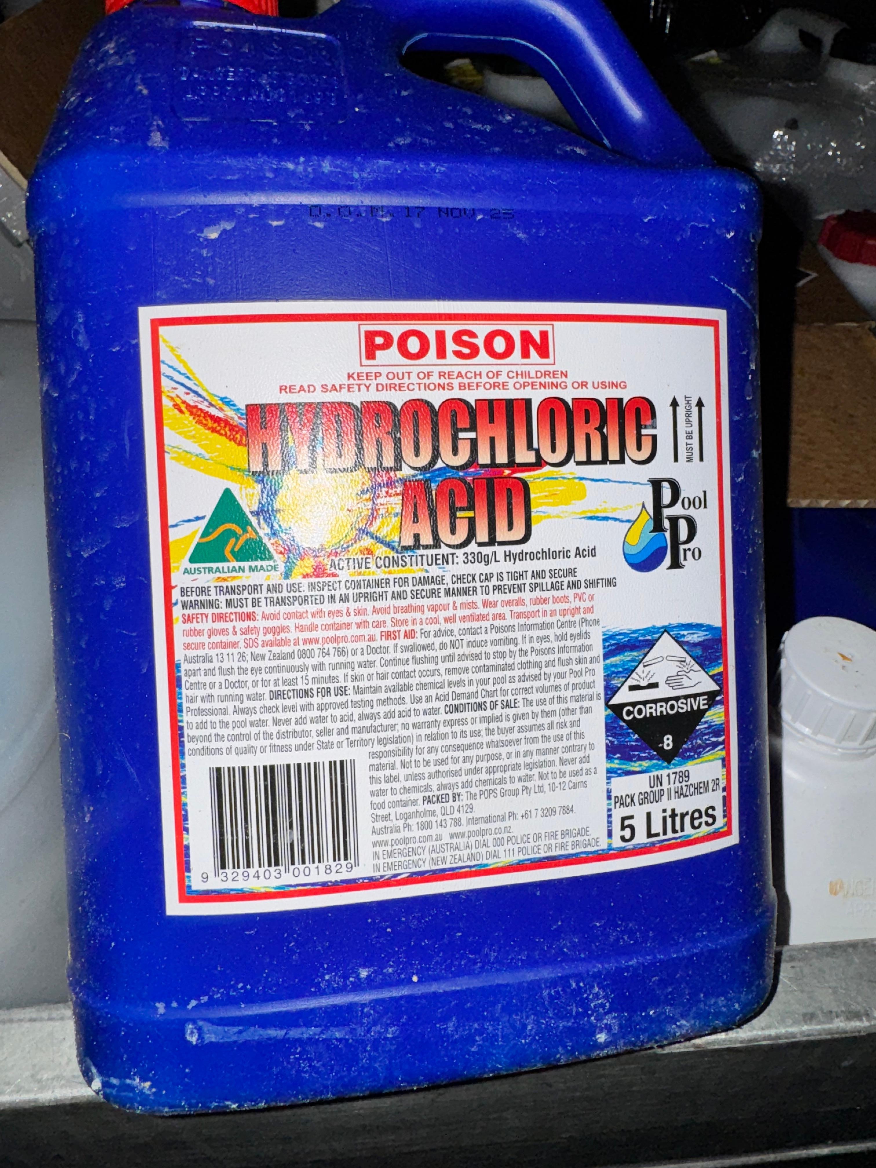 Chemical poured daily broad daylight in the “saltwater lagoon” whilst guest were bathing then canisters disposed of nearby