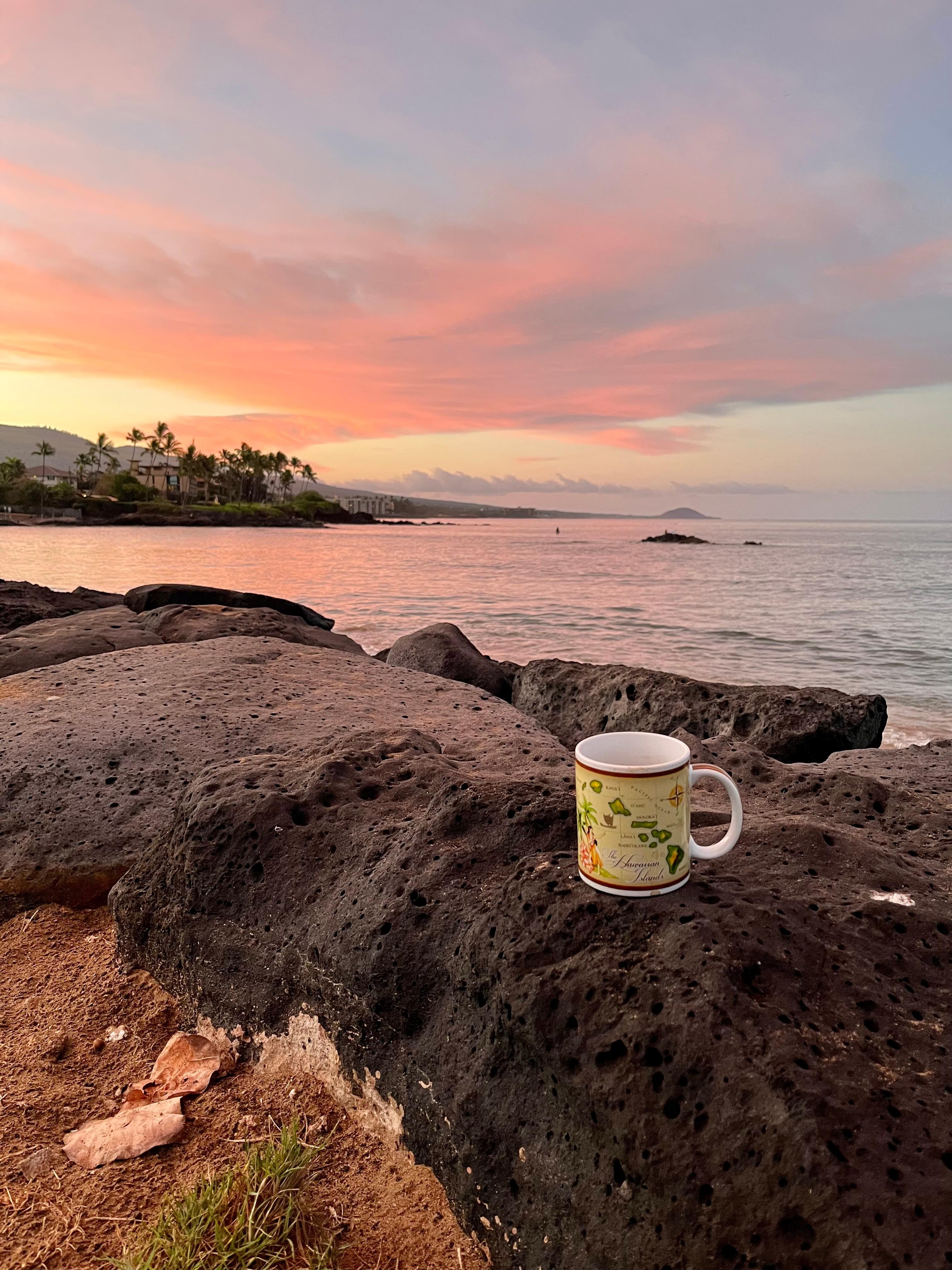Sunrise from the beach across the street. 