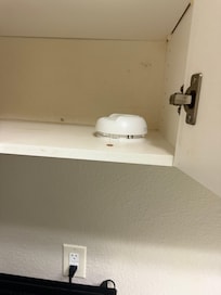 Smoke detector in the cabinet