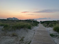 Walk back from beach