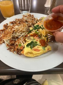 Delicious Denver style omelette. It’s a very large serving, for a fee
