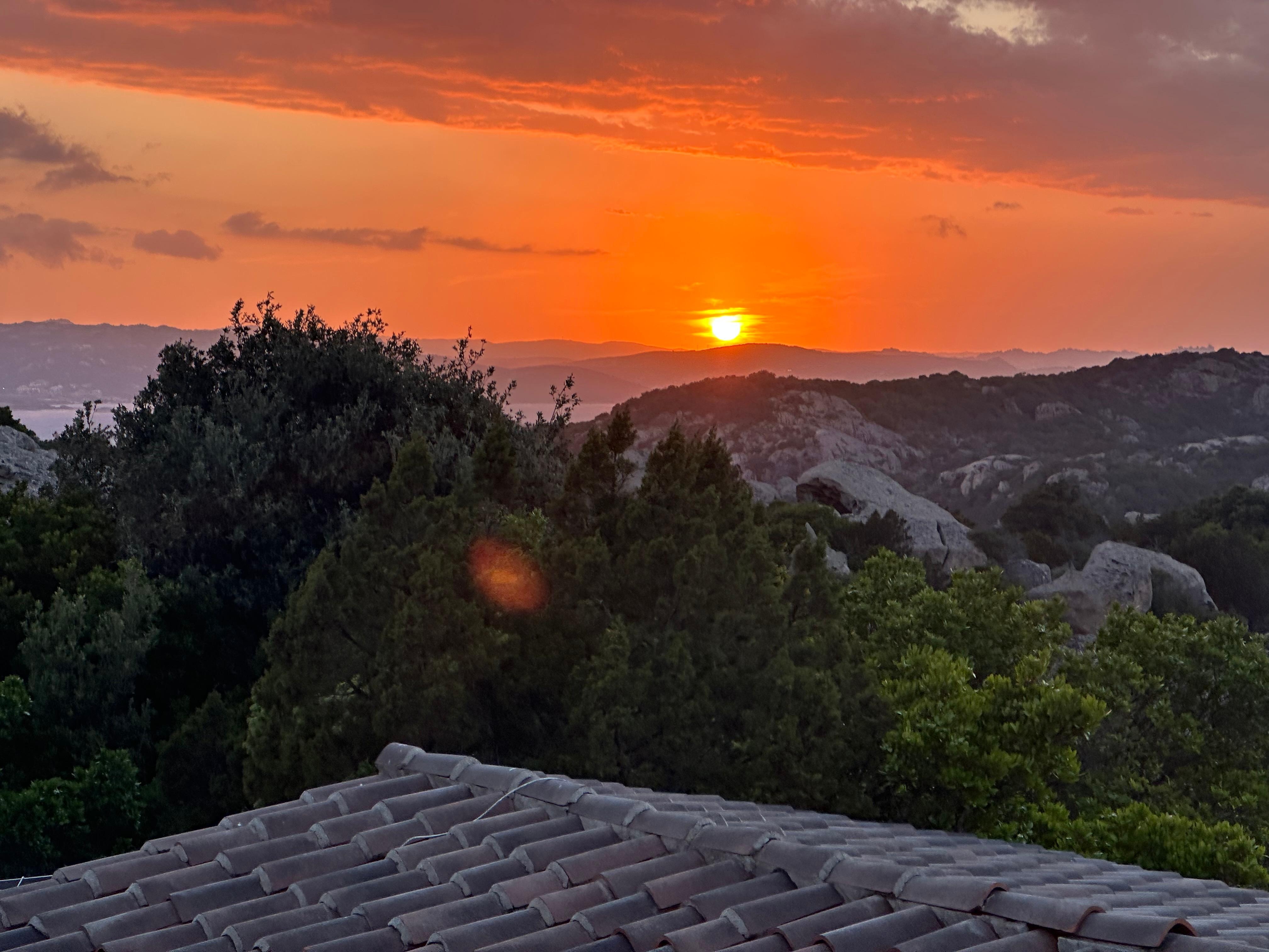 Sonnenuntergang von der Unterkunft aus