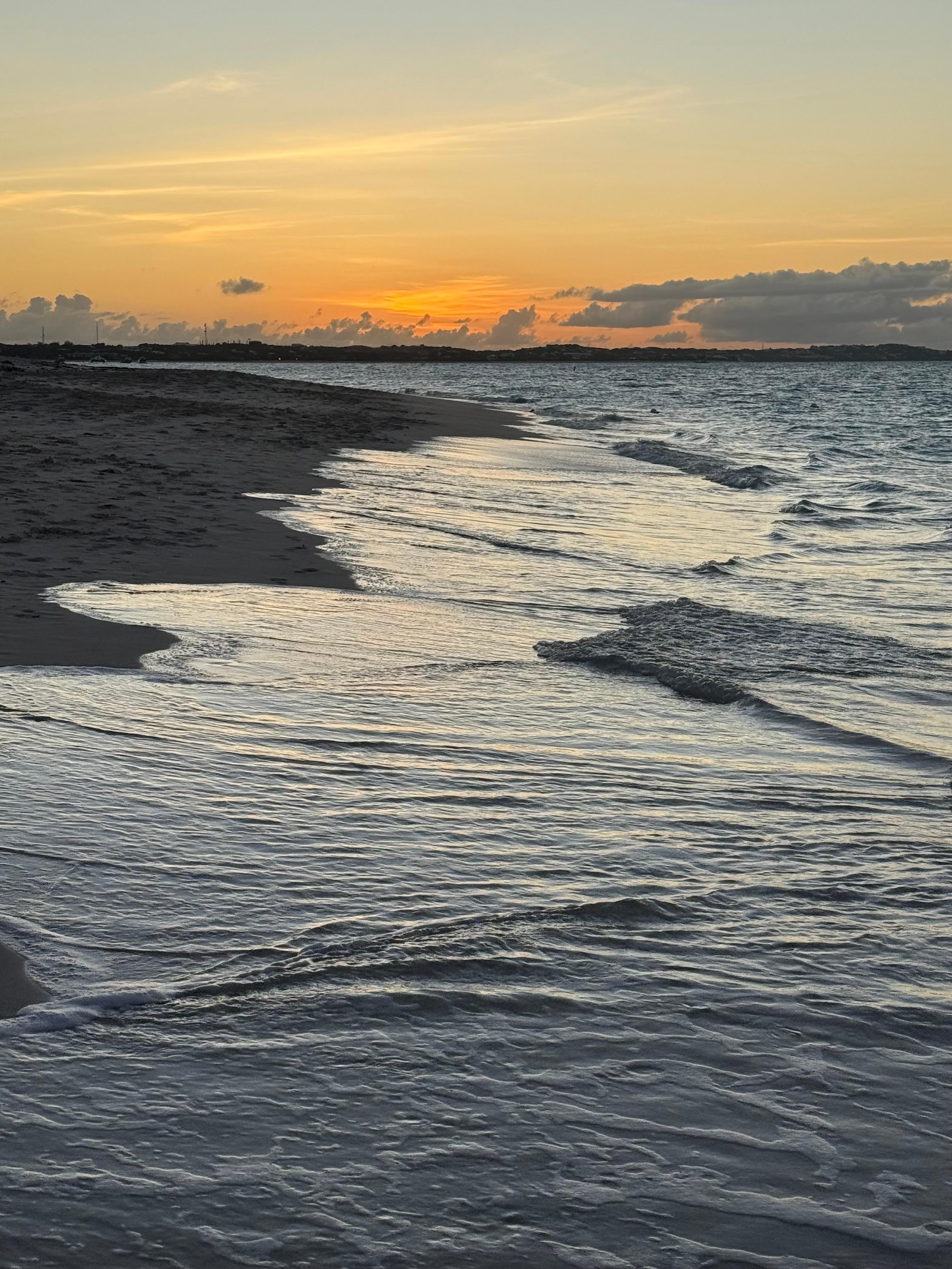 Beautiful beachfront sunset 