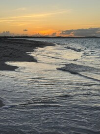 Beautiful beachfront sunset