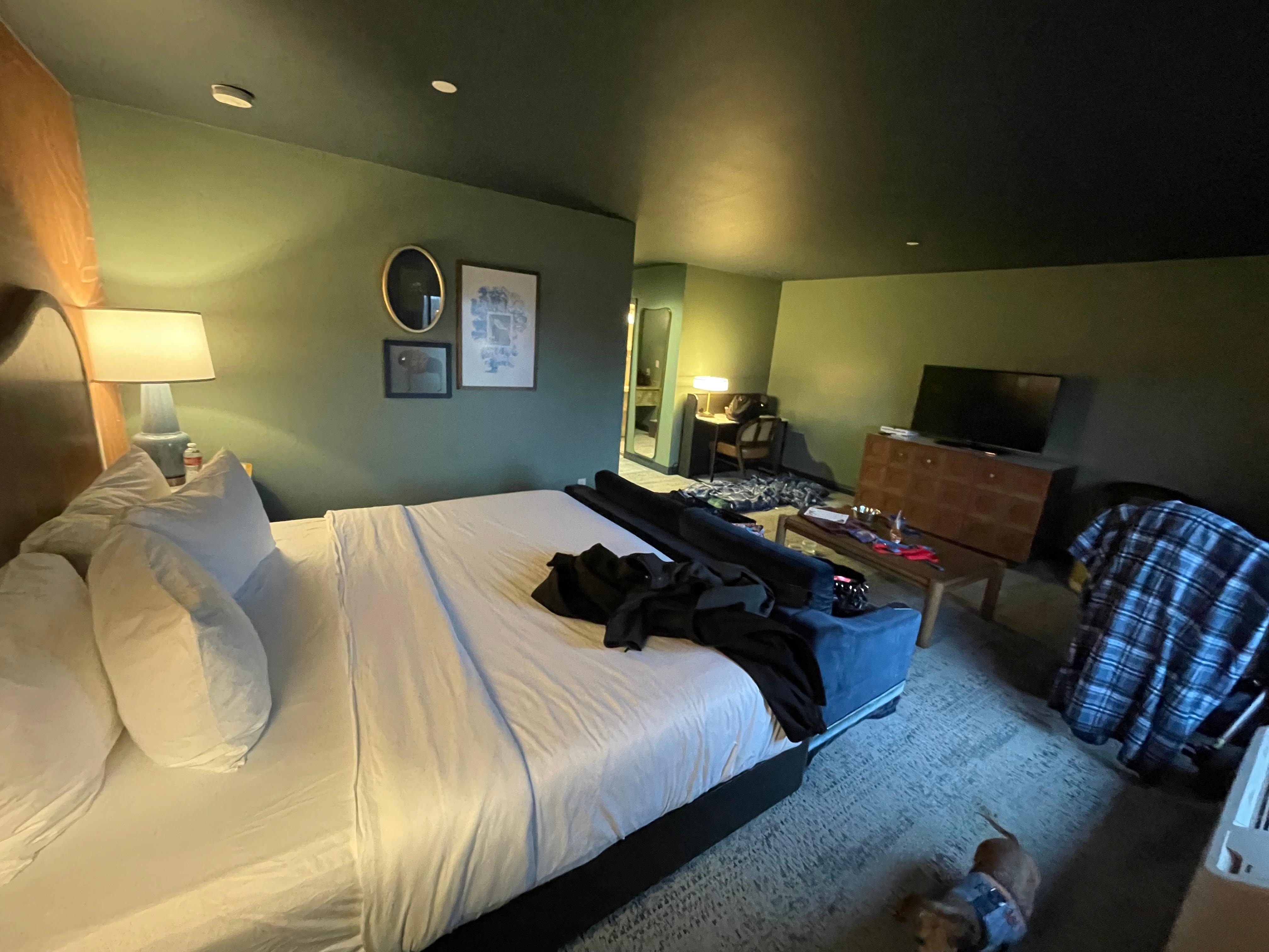 Bedroom area of the suite