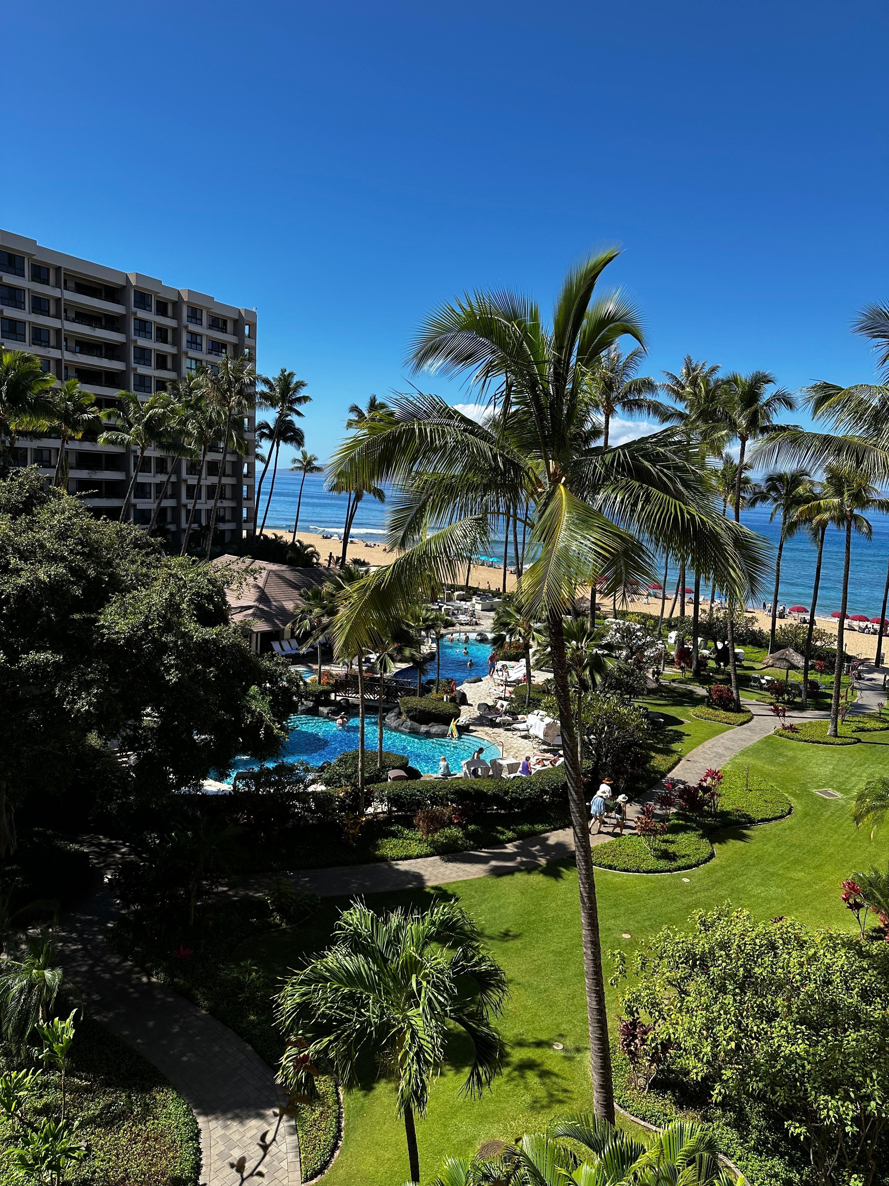 The view from the balcony. 