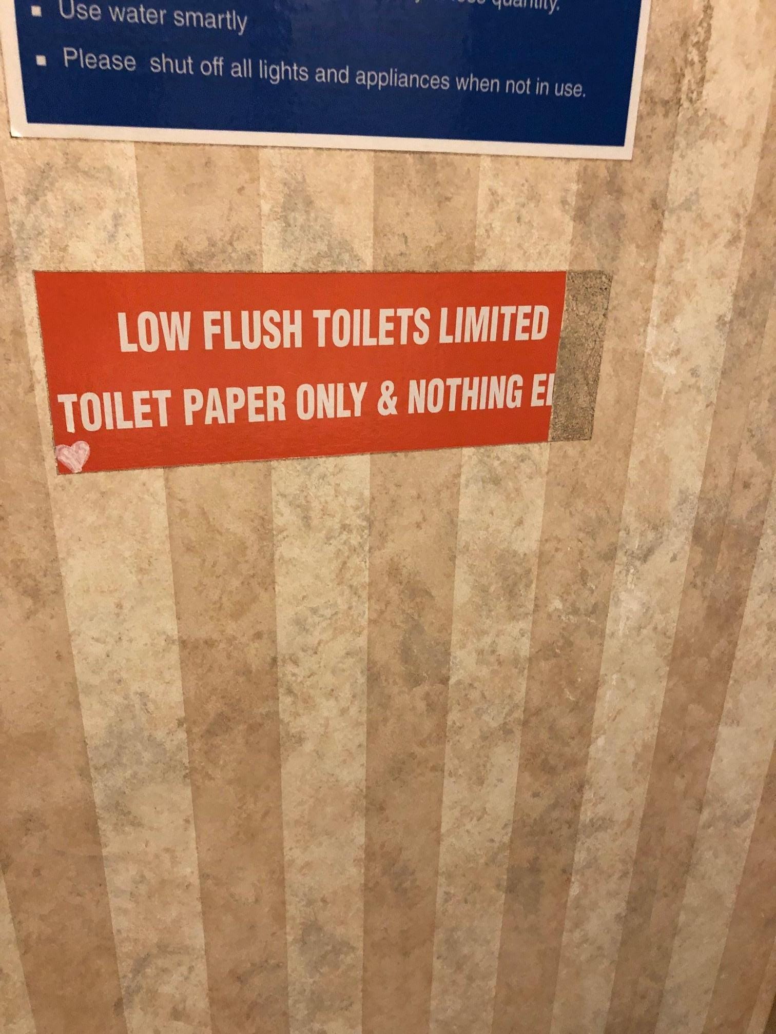 Bathroom signage