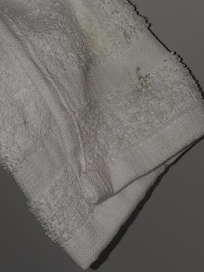 Stained towels