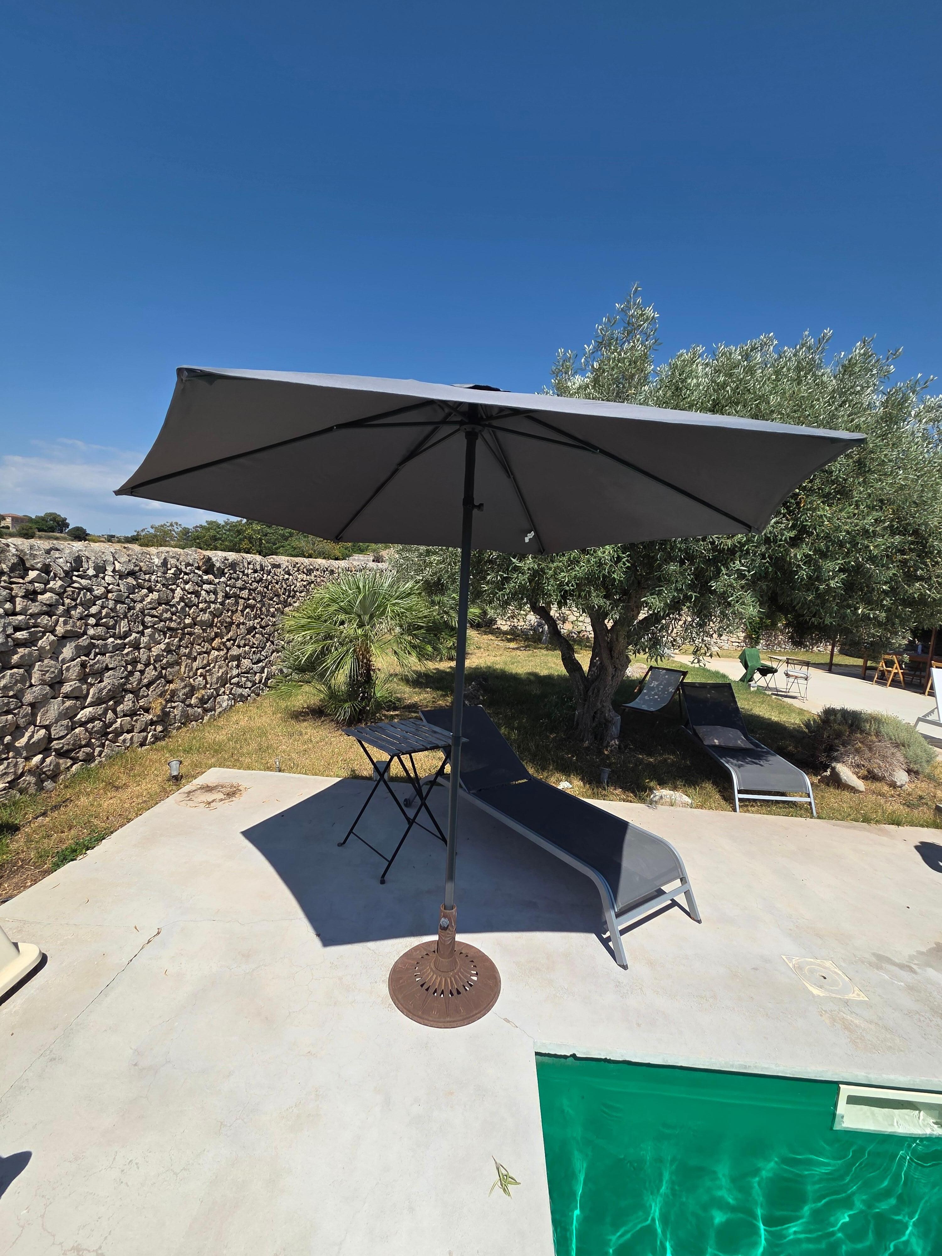 New umbrella for shade they put up the day before we left