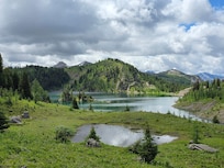 Hiking on summit