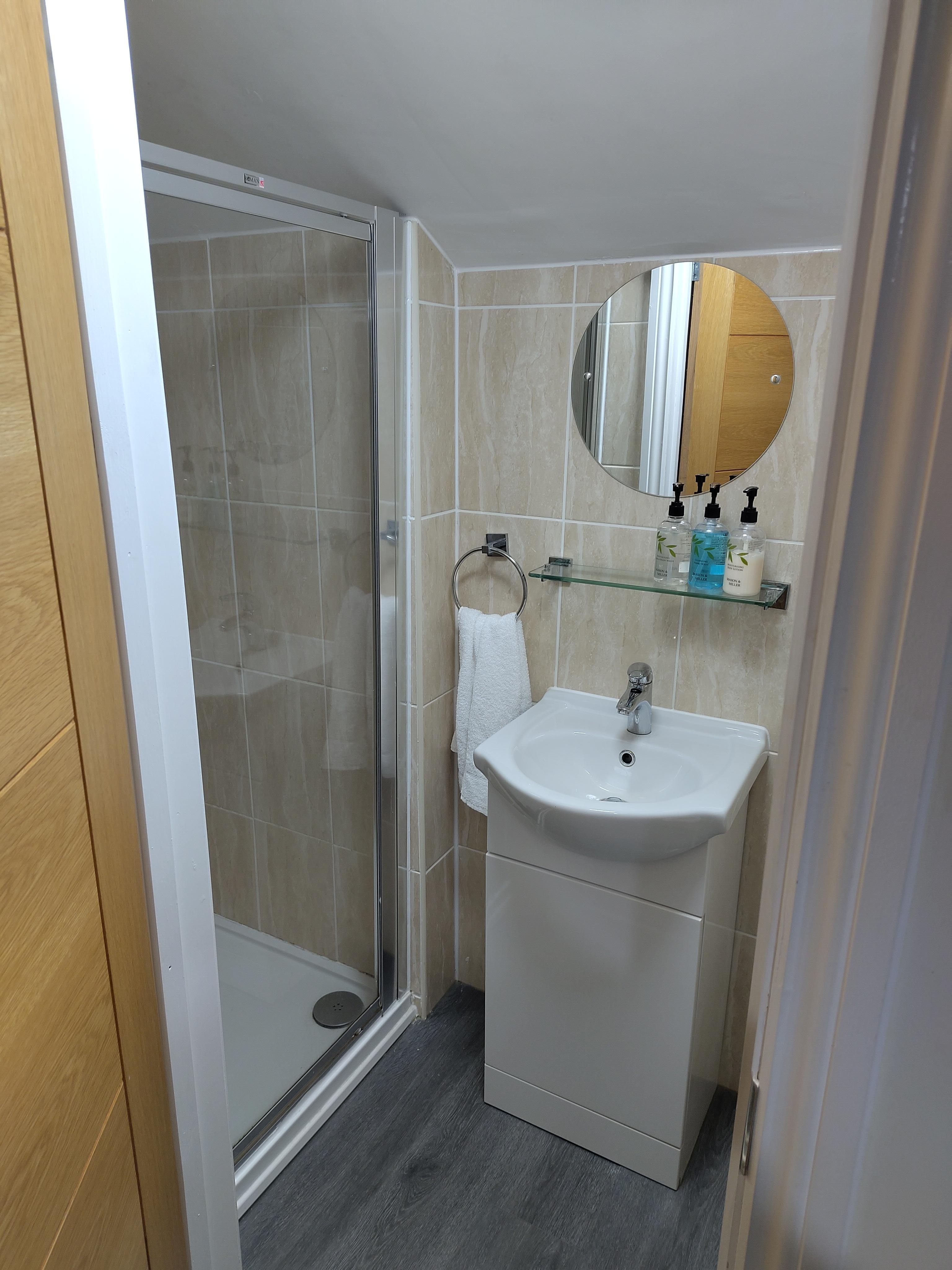 Amenities provided in the bathroom.