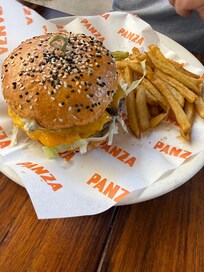 Panza restaurant
Burger and fries