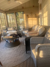 The sunroom where we enjoyed afternoons and evenings.