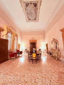 Huge sitting area, was once the dining room palace. Place has a lot of history.
