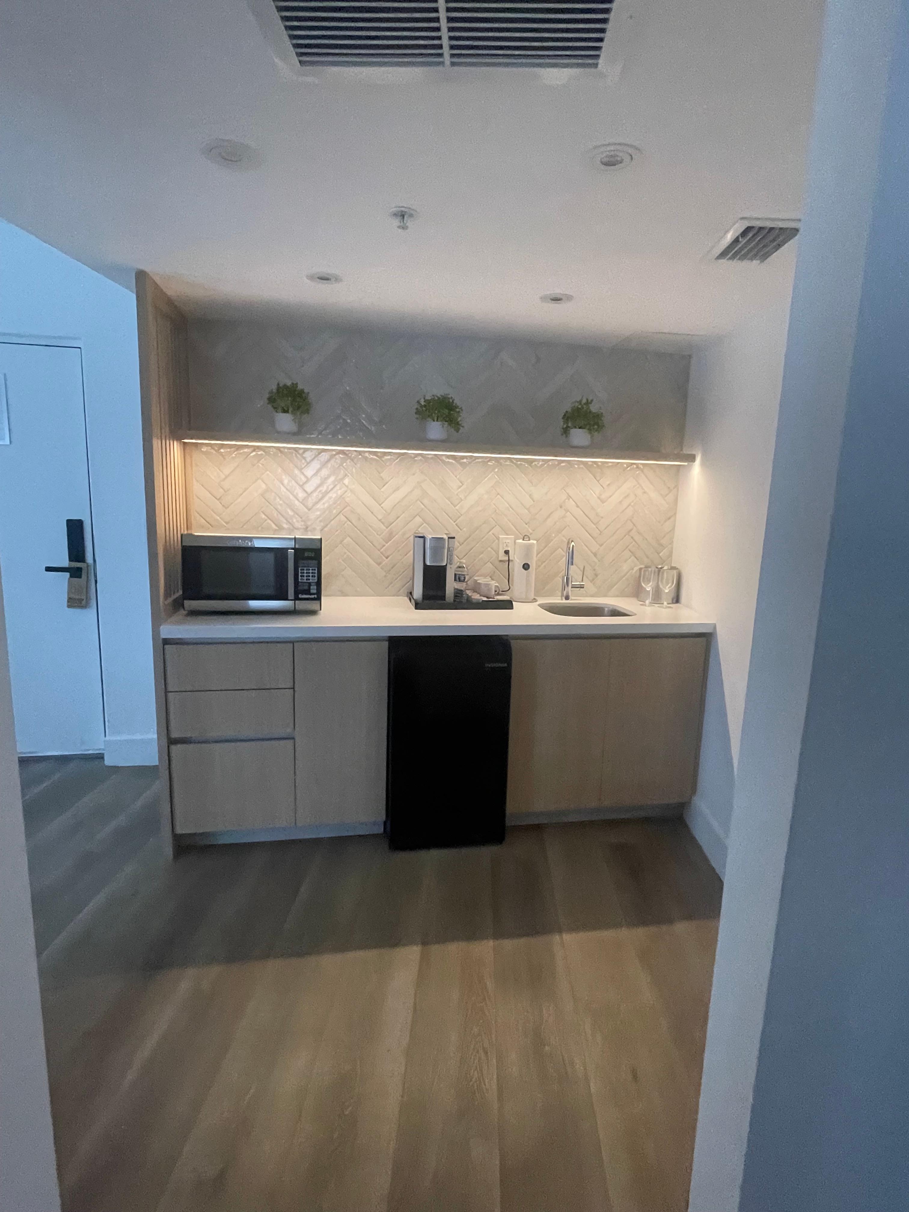 Well stocked kitchen area