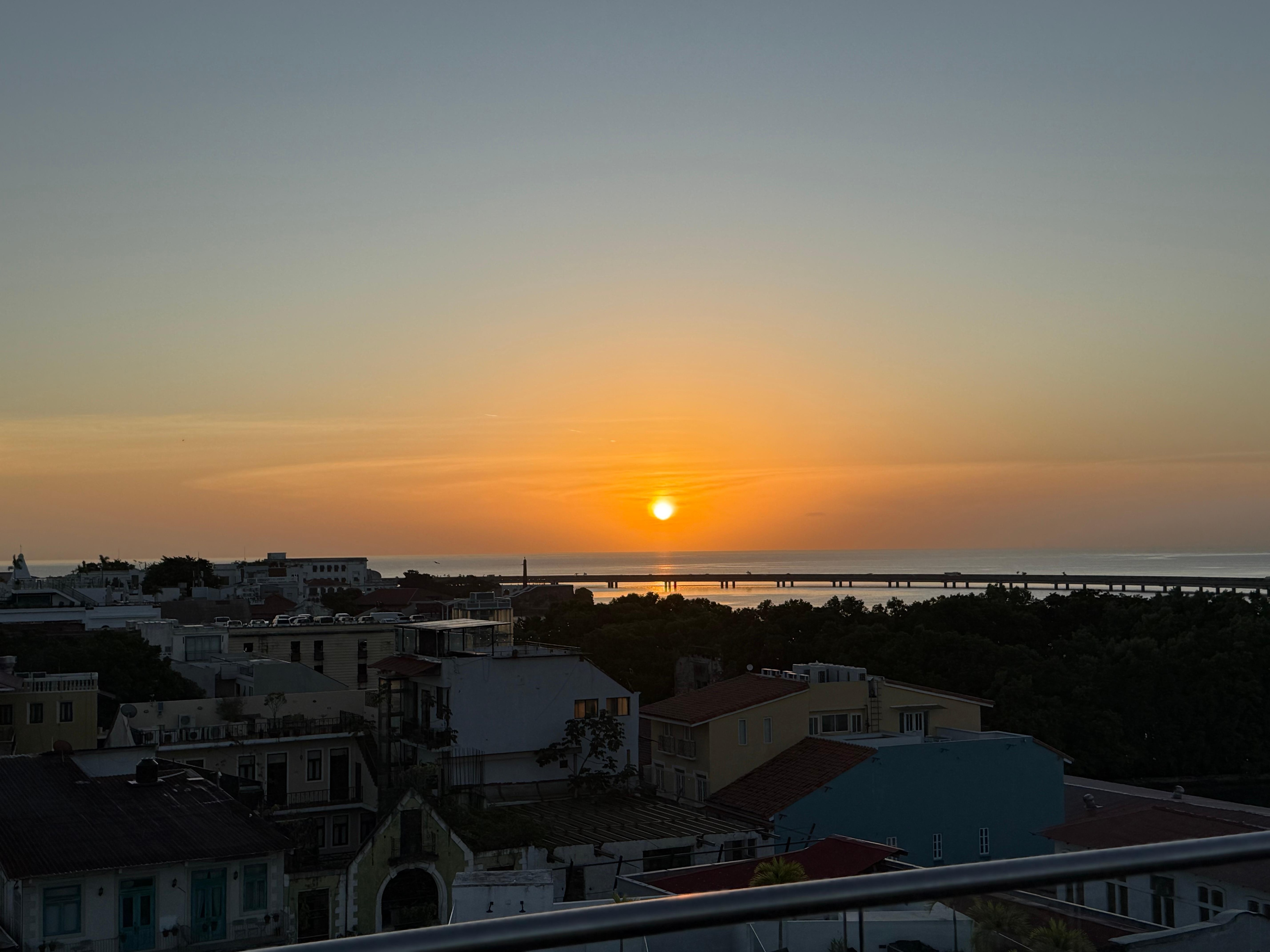 View from the pool area on top of the building