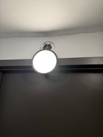 Broken light outside room