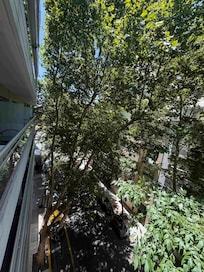 View from the balcony of a 5th-floor room facing Lafinur street