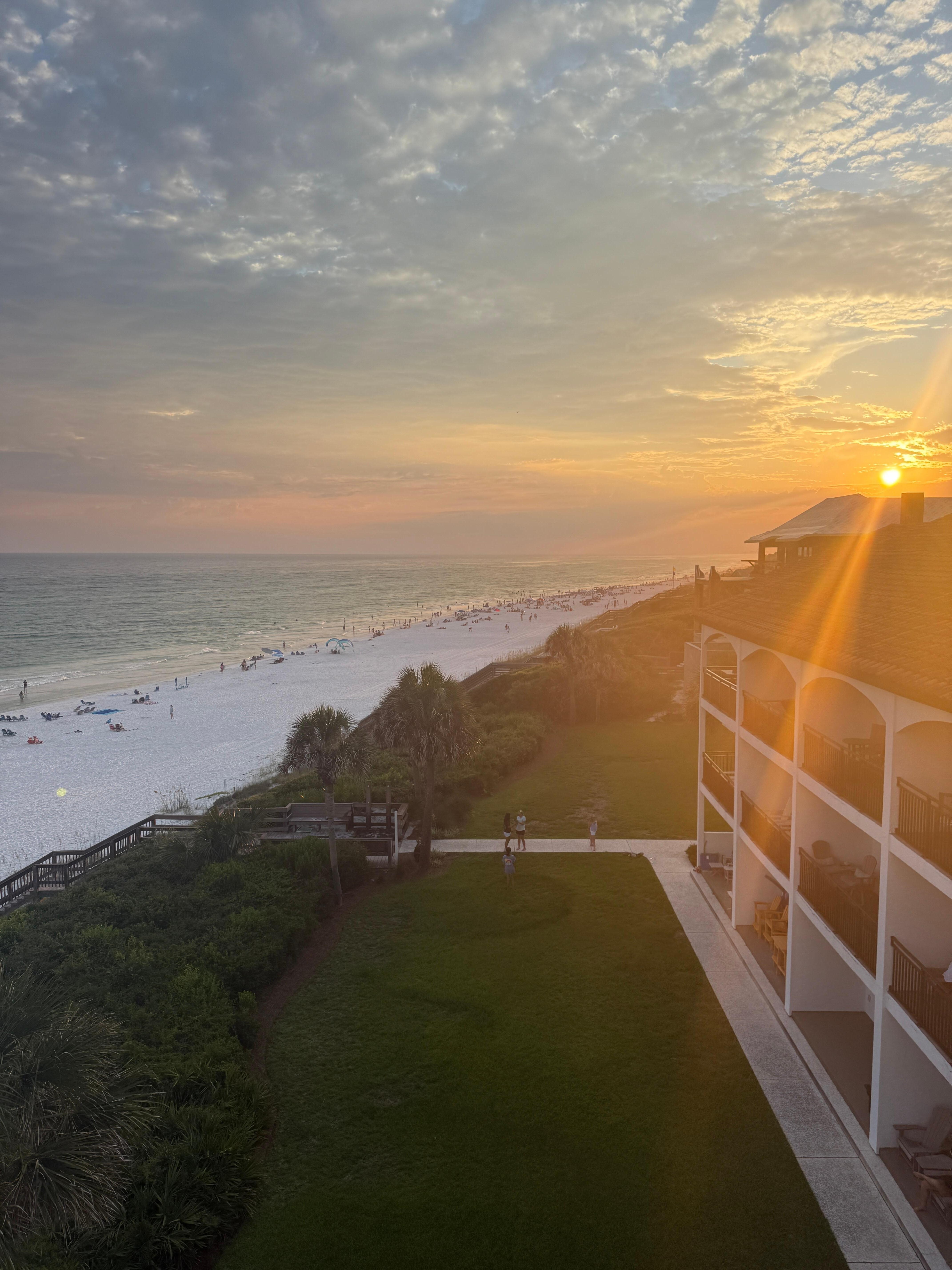 Sunset view from the porch, waiting for fireworks display. 