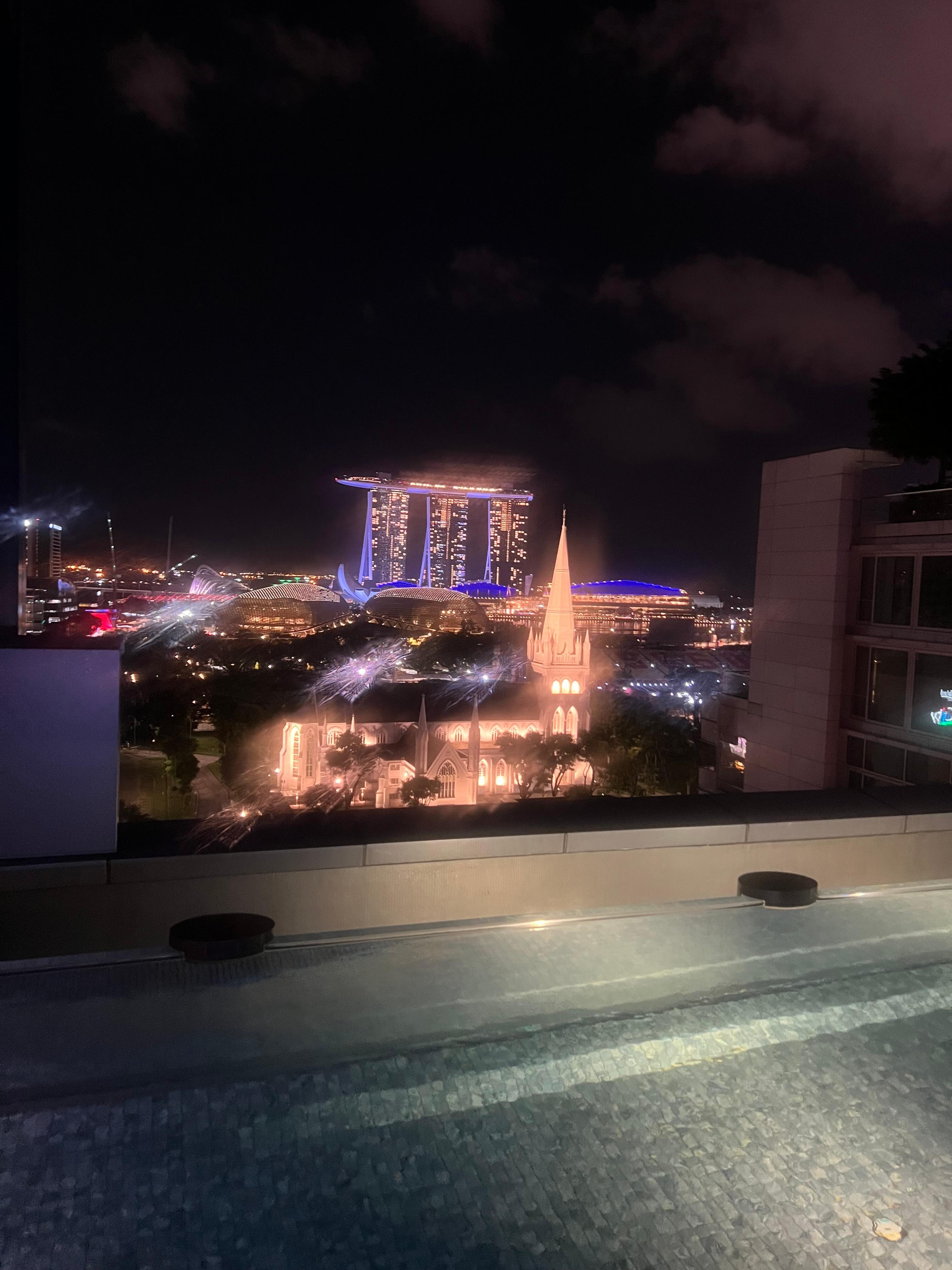 The rooftop pool and bar! 