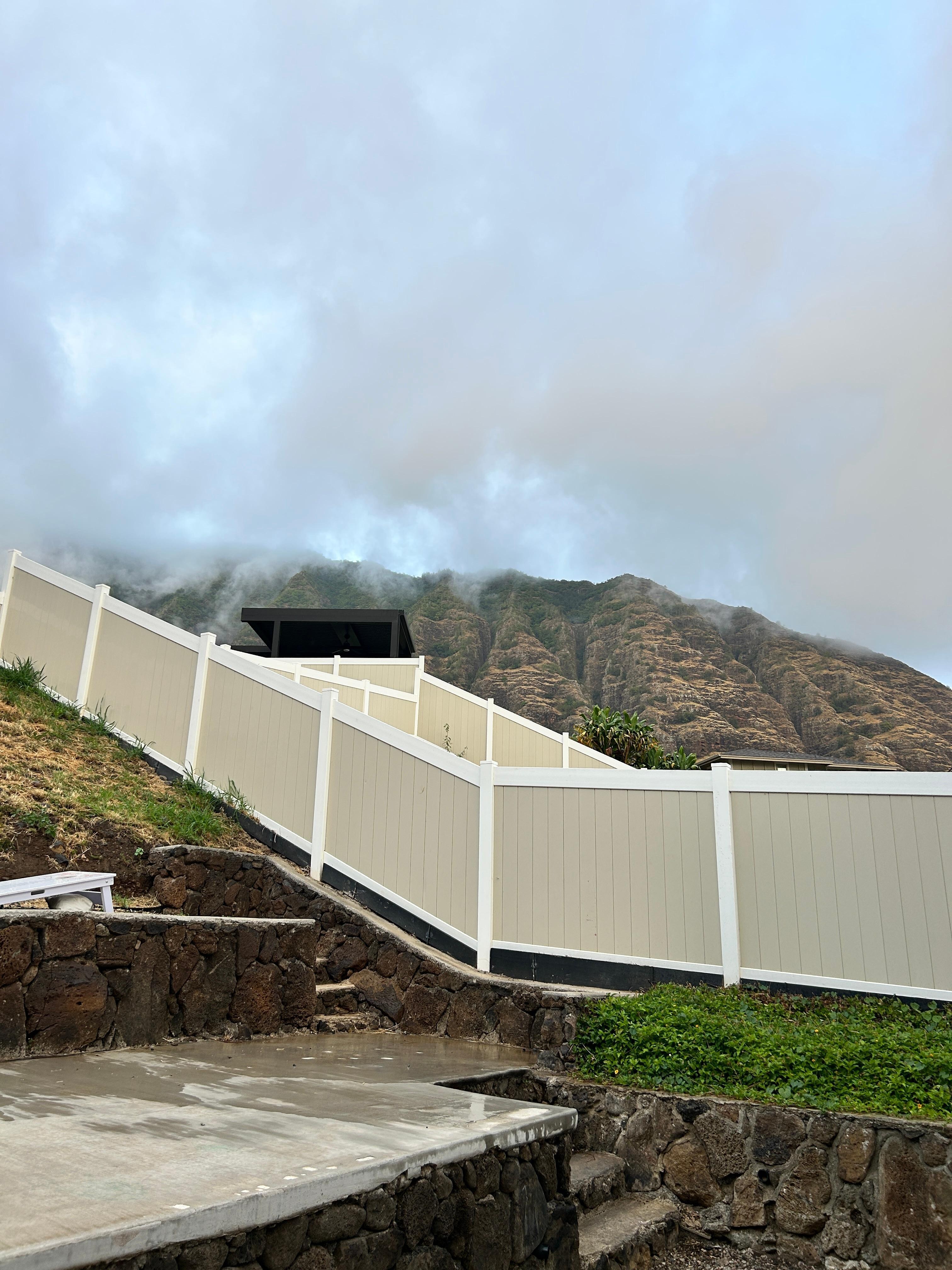 Waianae Mountains from the  back patio. 