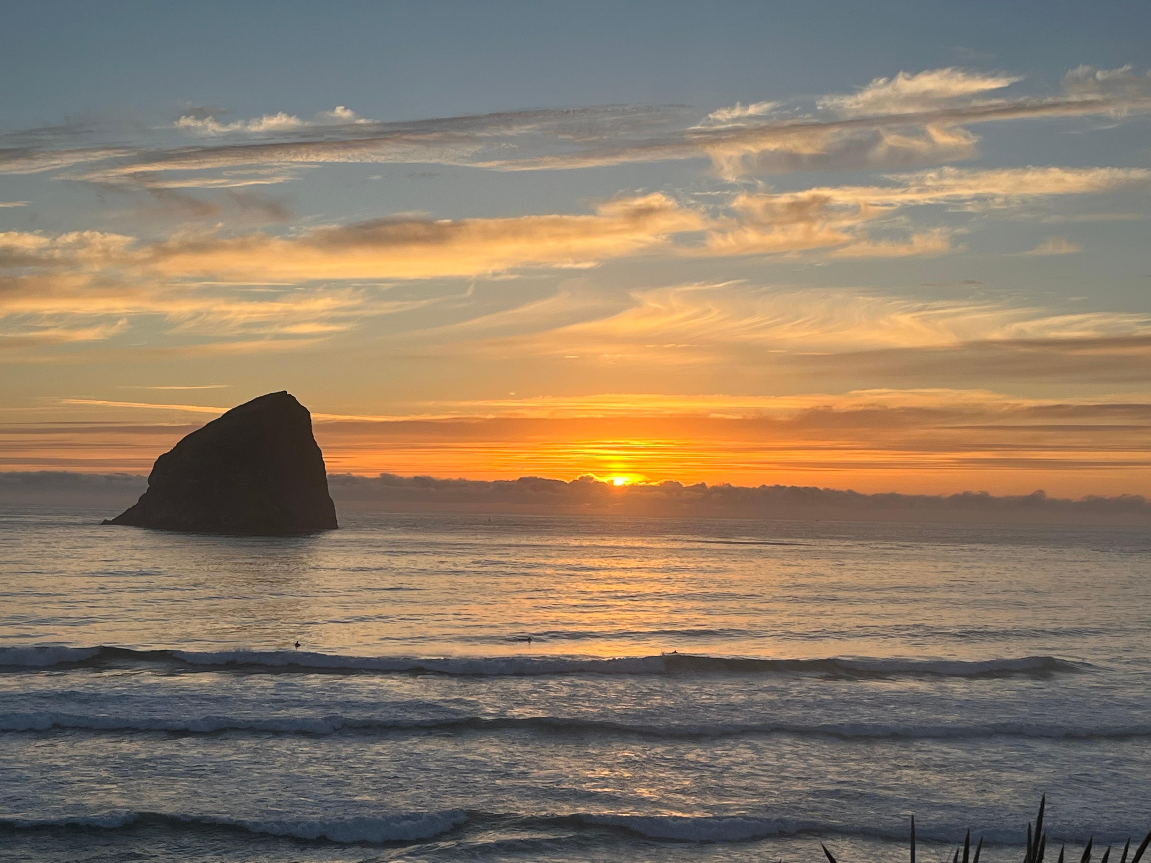 The Sunsets are Amazing and a five minute walk from Shore Pine house.  