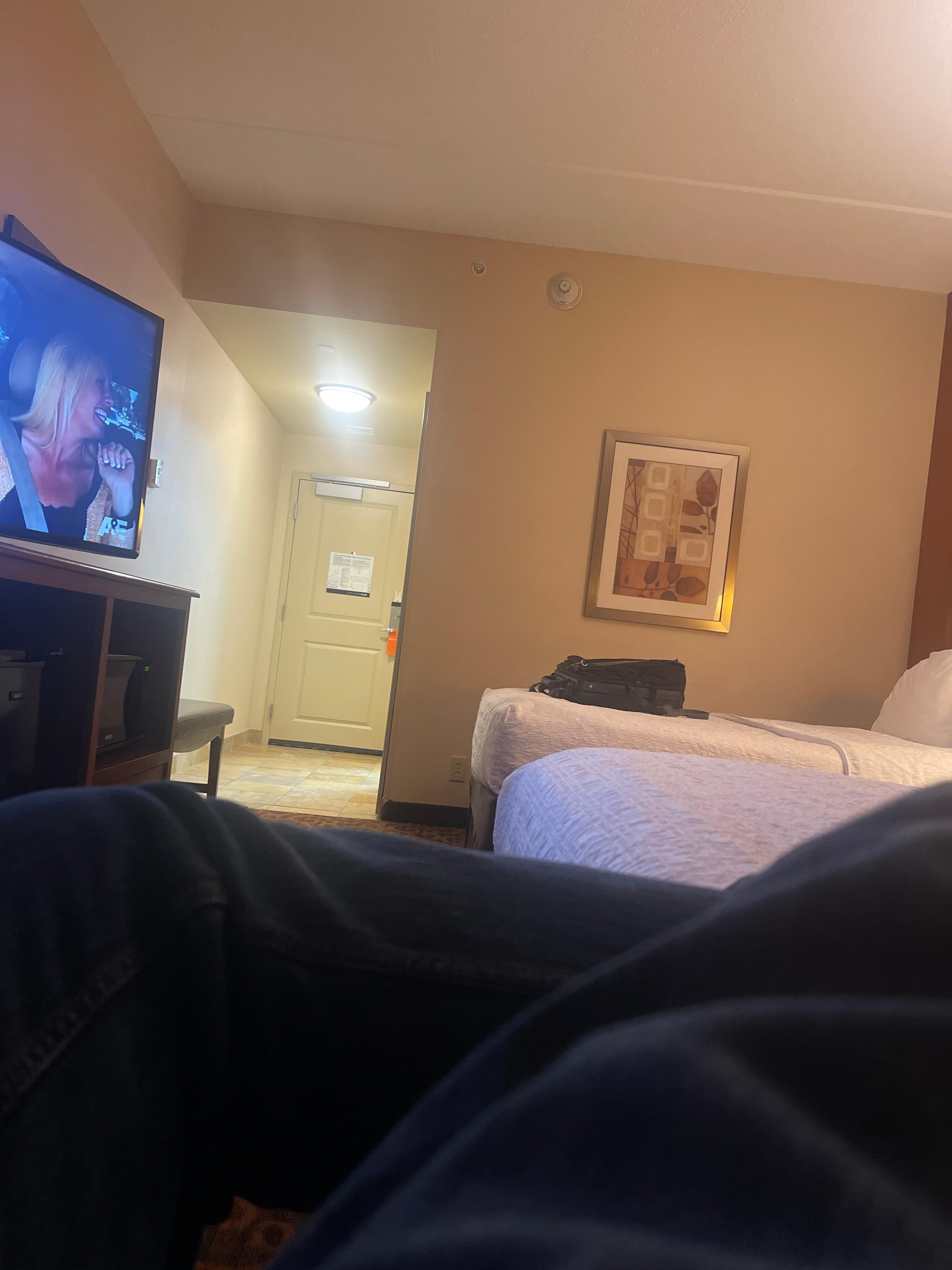 The TV is ran off of satellite service so if there is any wind, the tv goes out.