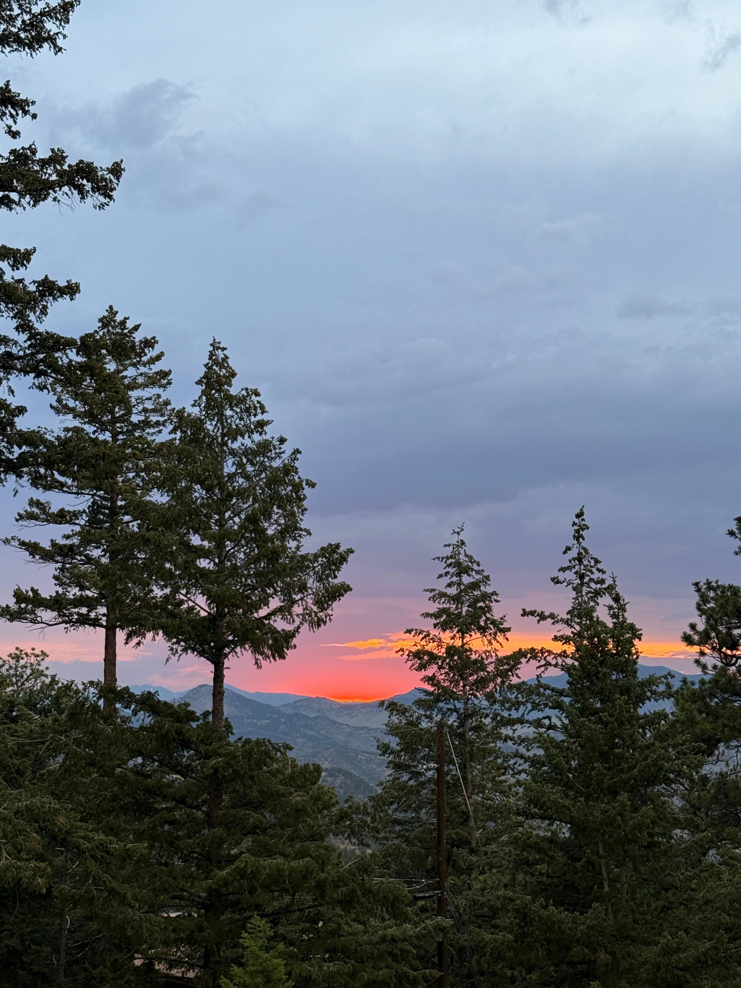 Gorgeous sunset from the deck on our last night!