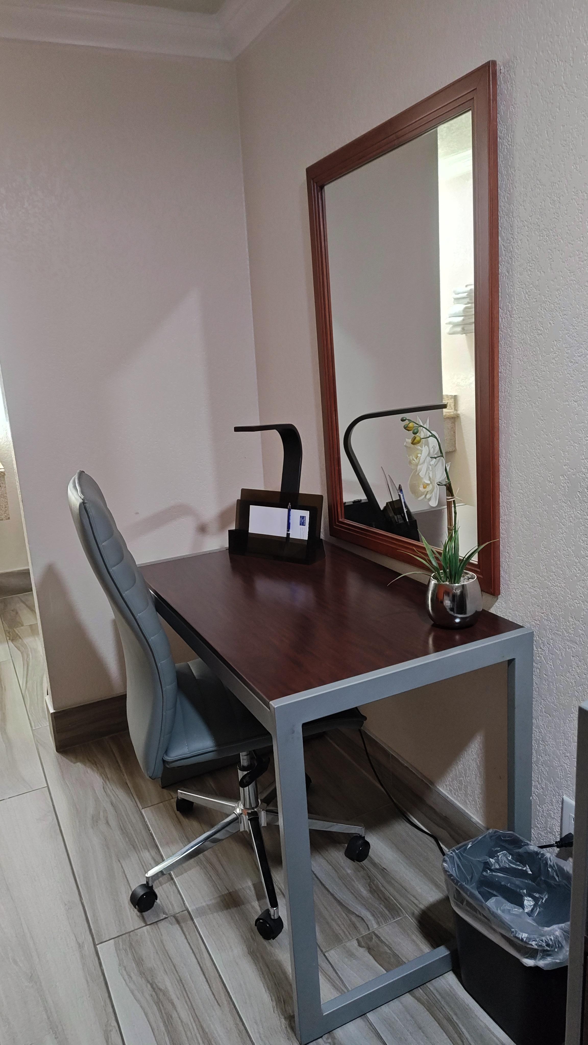 Comfy chair and desk lamp
