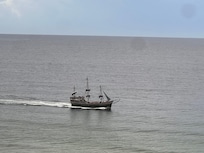 Local pirate cruise we could see from the condo.