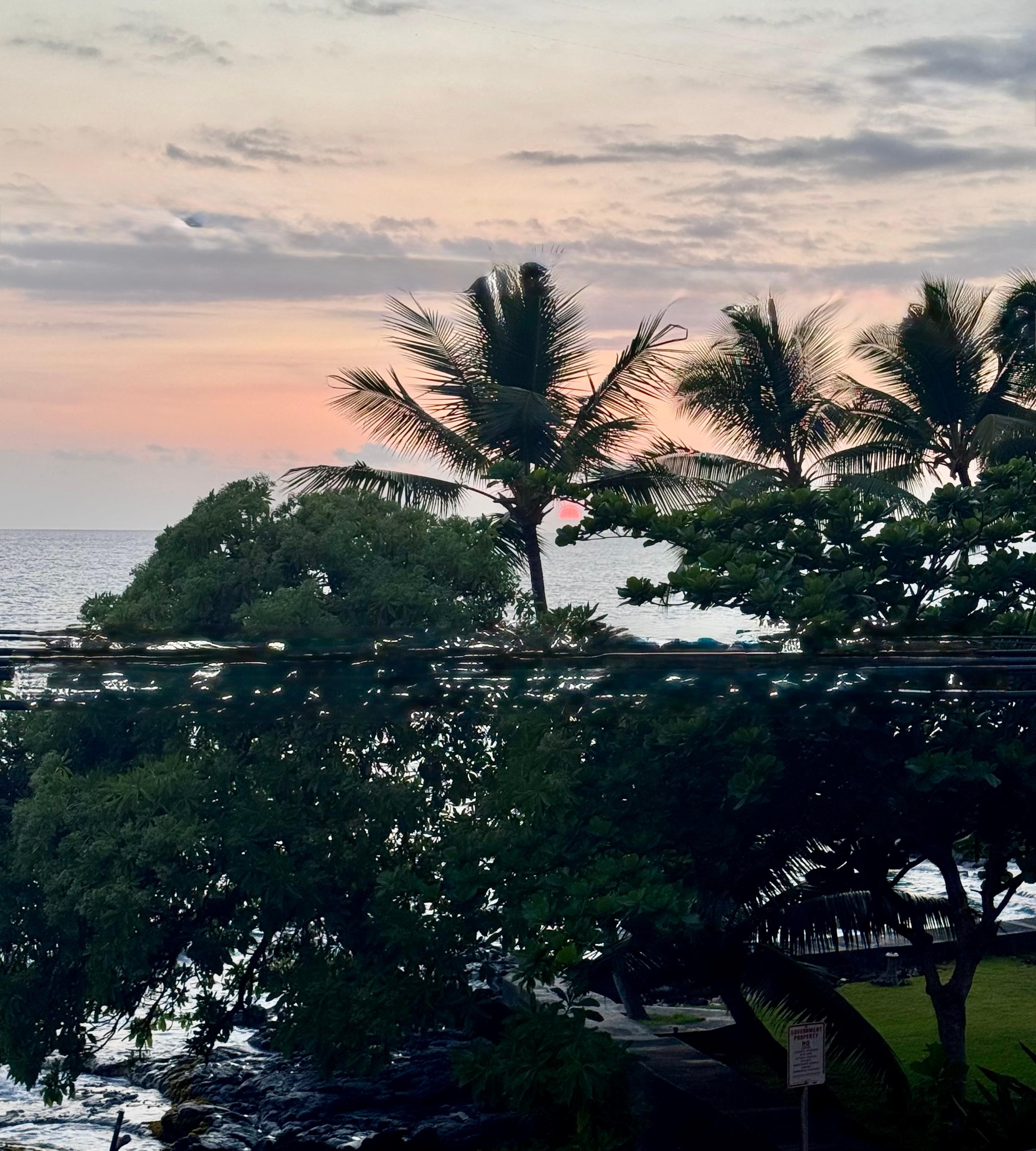 From balcony at sunset