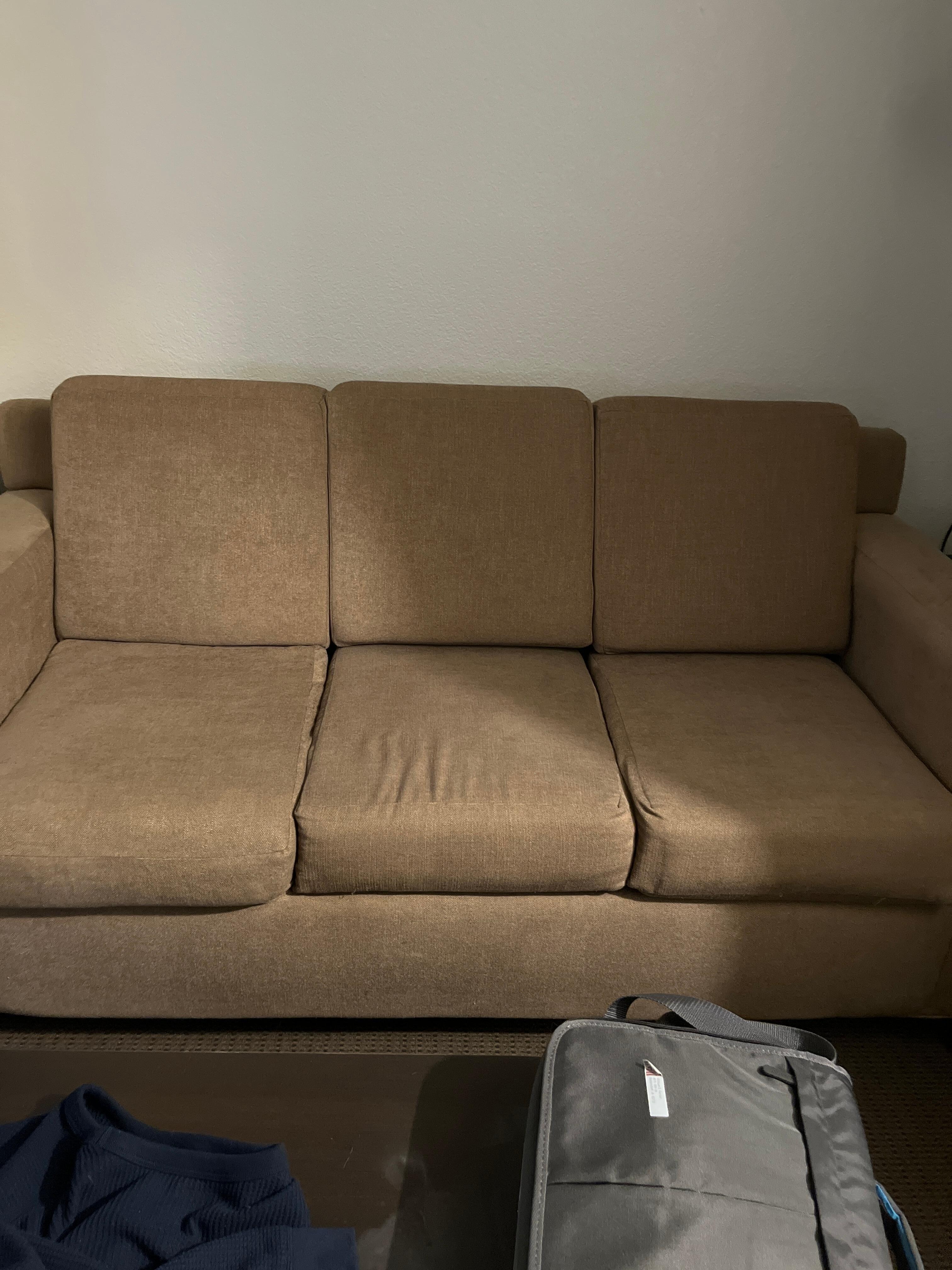 Loveseat looked worn out and dirty 