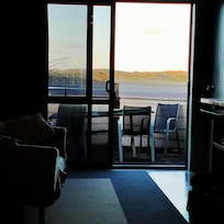 view from studio bed