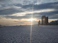 Just steps onto the beach access across the street from the condo.