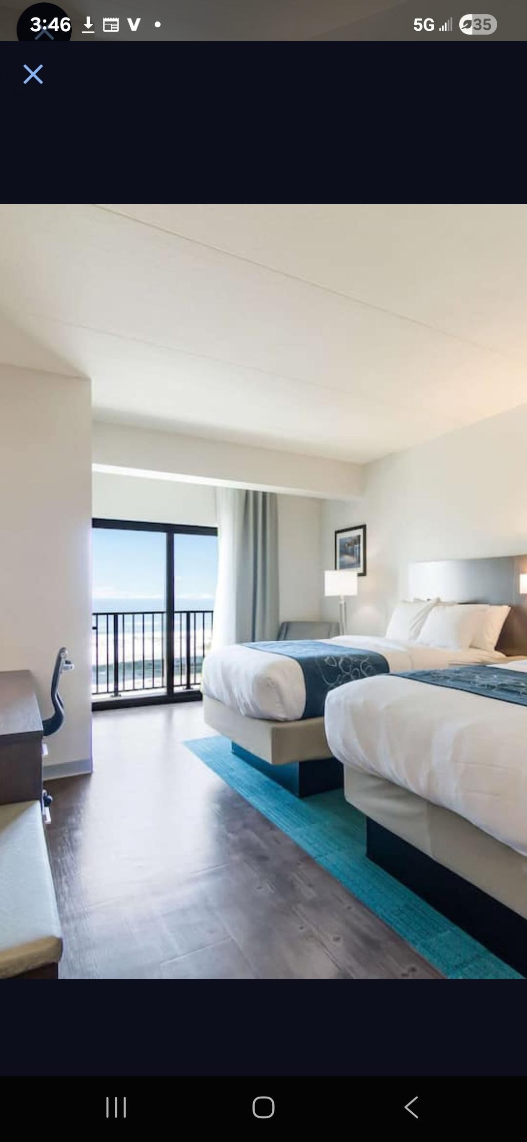 The beach view pictured with our booked room category on hotels.com-which a visitor may or may not have from their room