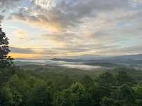 Views from the hot tub during sunrise