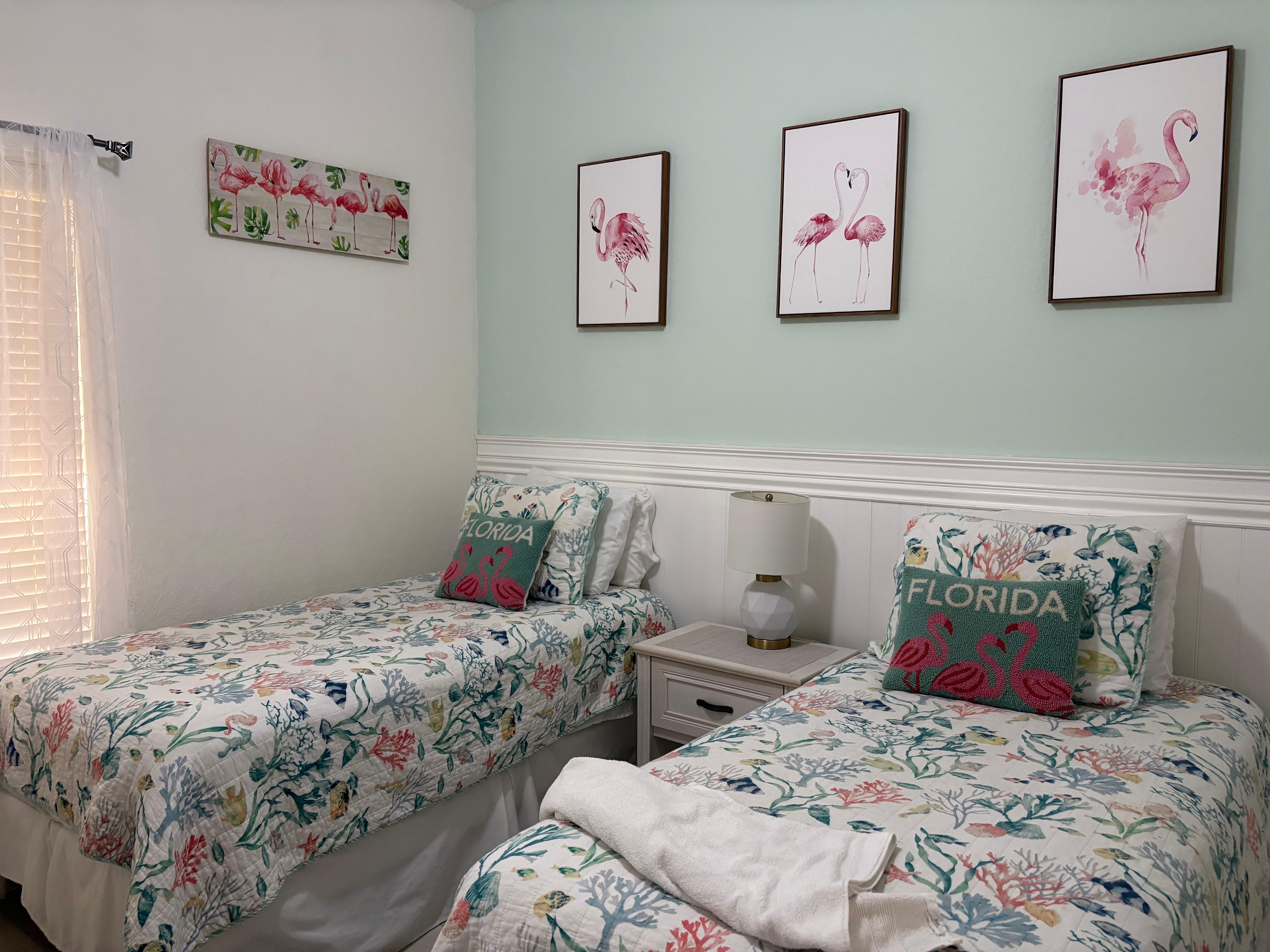 This was perfect for our family of five: all three kids got their own beds—this was just one of the bedrooms.