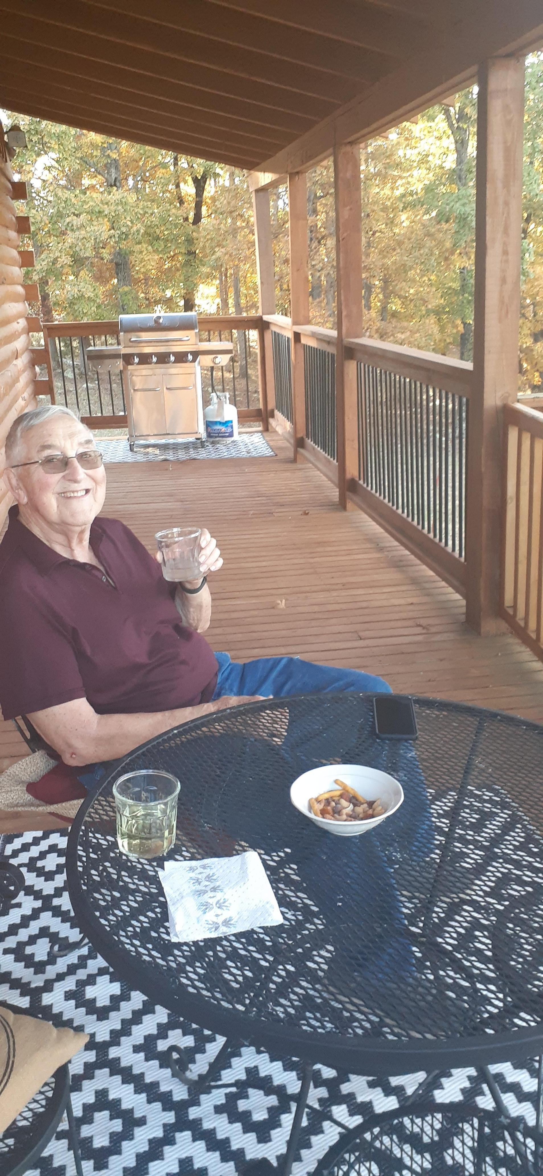 Relaxing on the deck